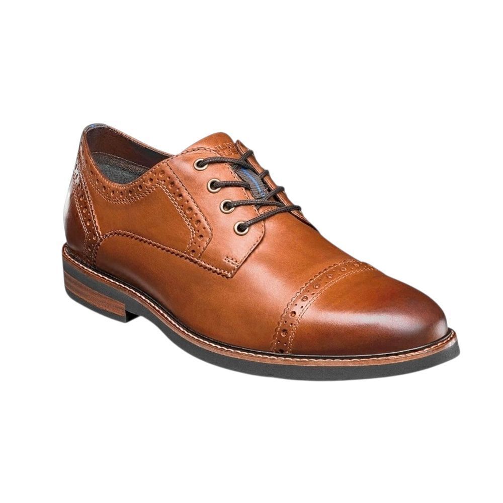 Nunn Bush Men's Overland Cap Toe Oxford Tan Nubuck Brown Dress Shoes Size 12M